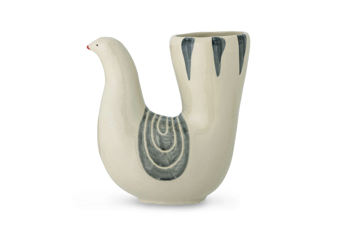 手描き陶器花瓶 花と鳥デザイン 美しい花瓶 陶器製 花と鳥のデザイン 一輪挿し - メルカリ