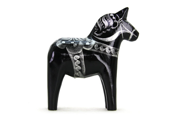 ダーラナホース、black/silver、10cm