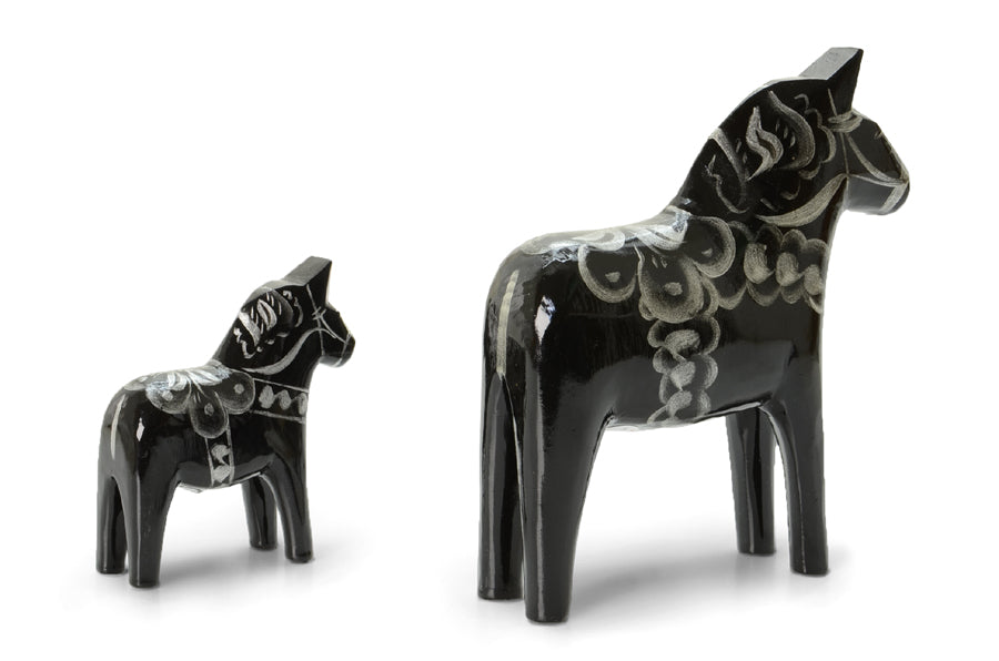 ダーラナホース、black/silver、10cm