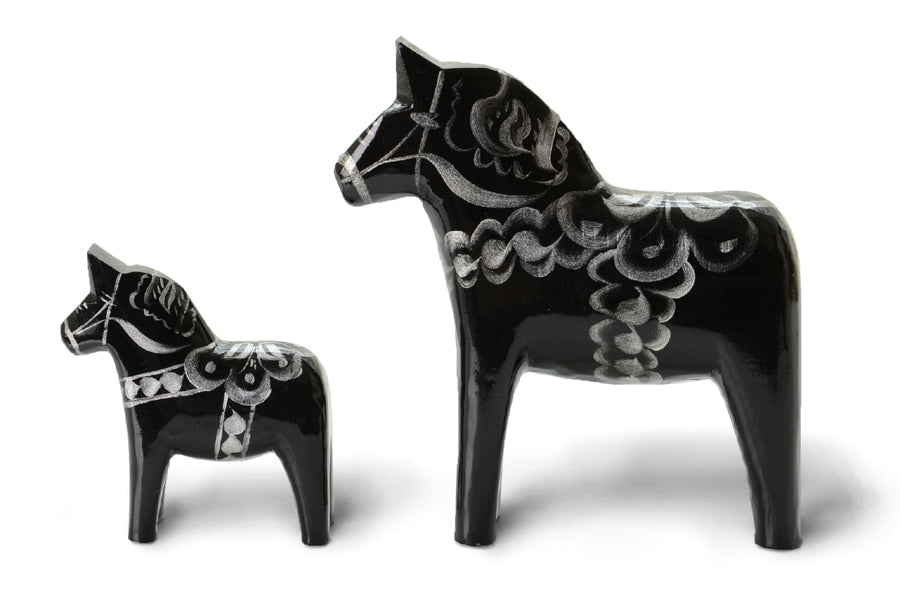 ダーラナホース、black/silver、10cm