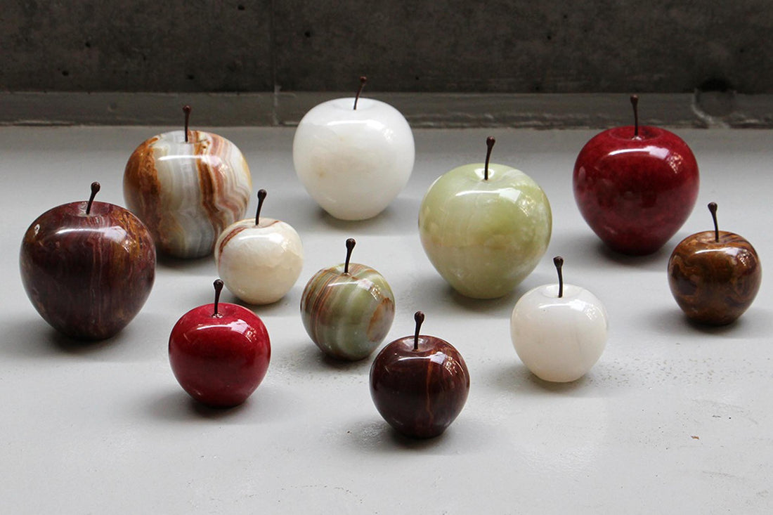 大理石　りんご５色　置物 楽天市場】Marble Apple 