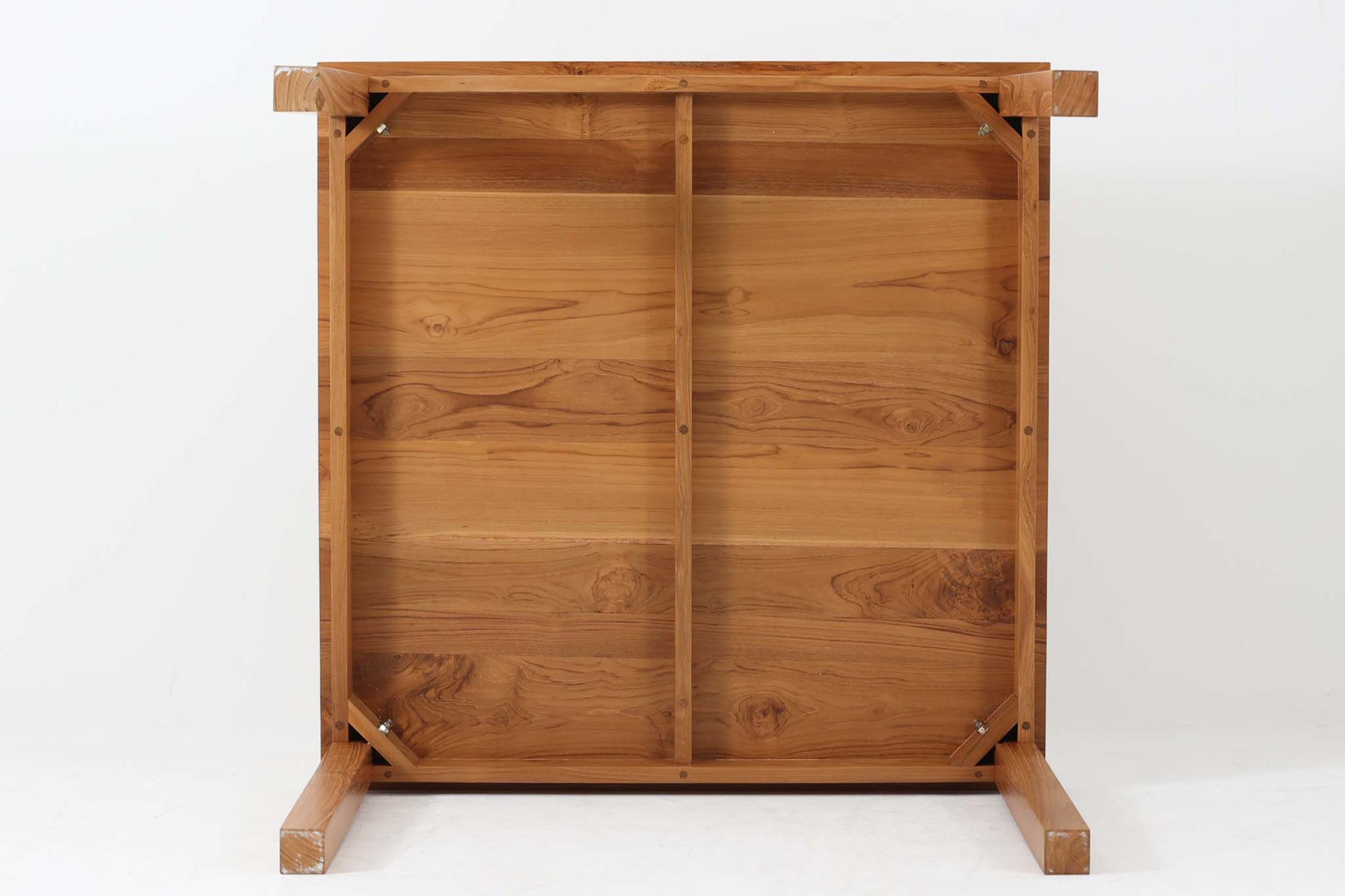 チーク材天然木ダイニングテーブル　幅90cm　正方形☆北欧インテリア CHLOROS