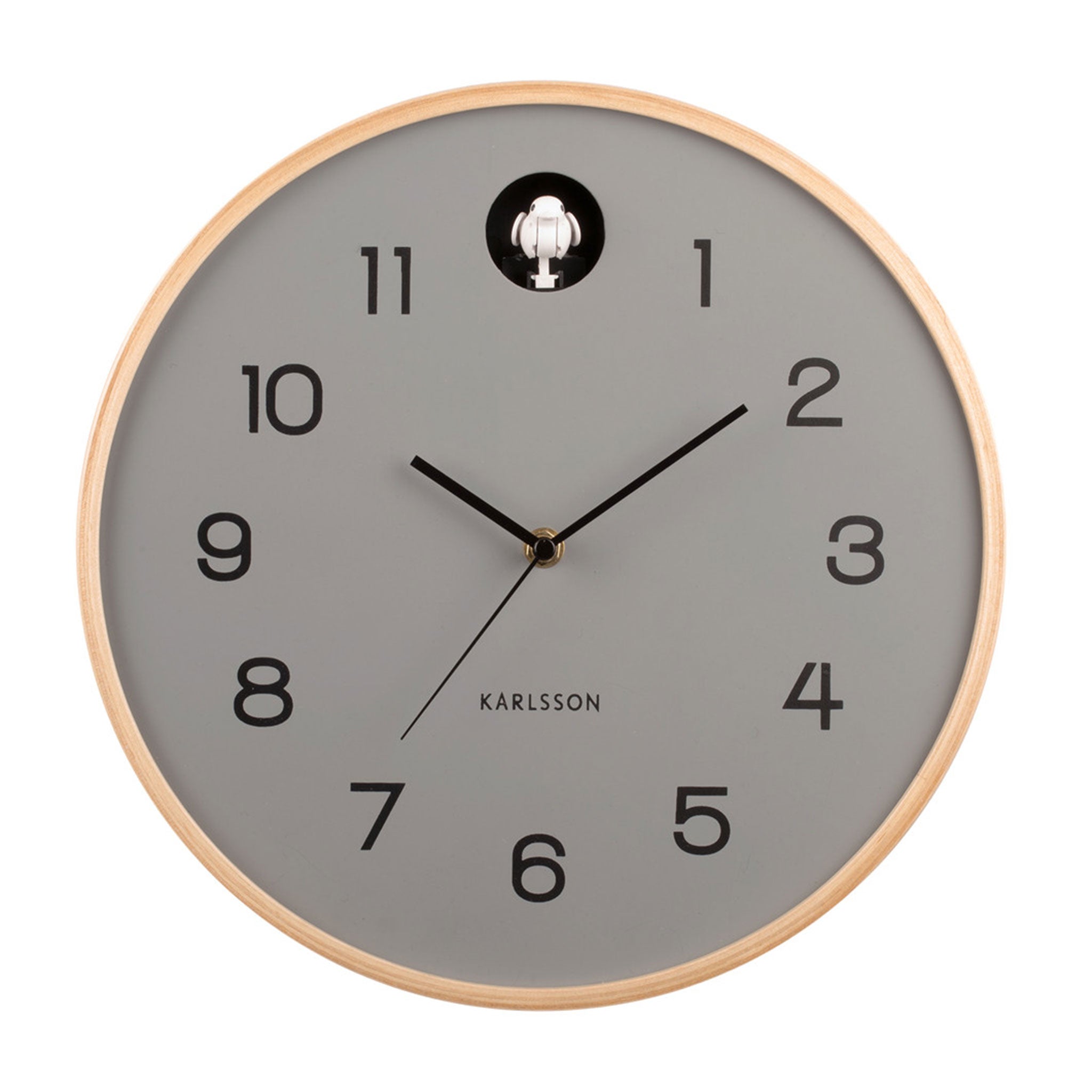 【新品】Karlsson 置き時計 グレー Karlsson カールソン 鳩時計 Natural Cuckoo 直径31cm グレー – CHLOROS