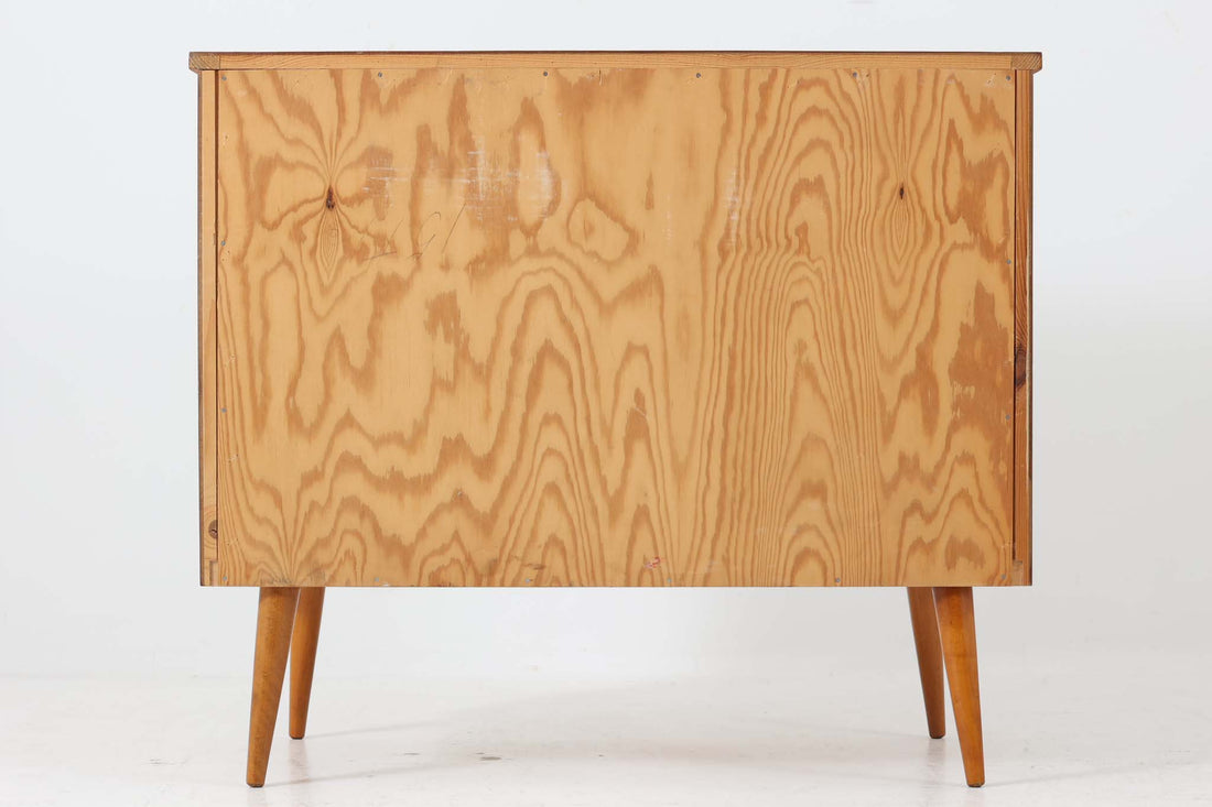 スウェーデン製 少し大きめのチェスト3段 チーク×ビーチ材 北欧家具