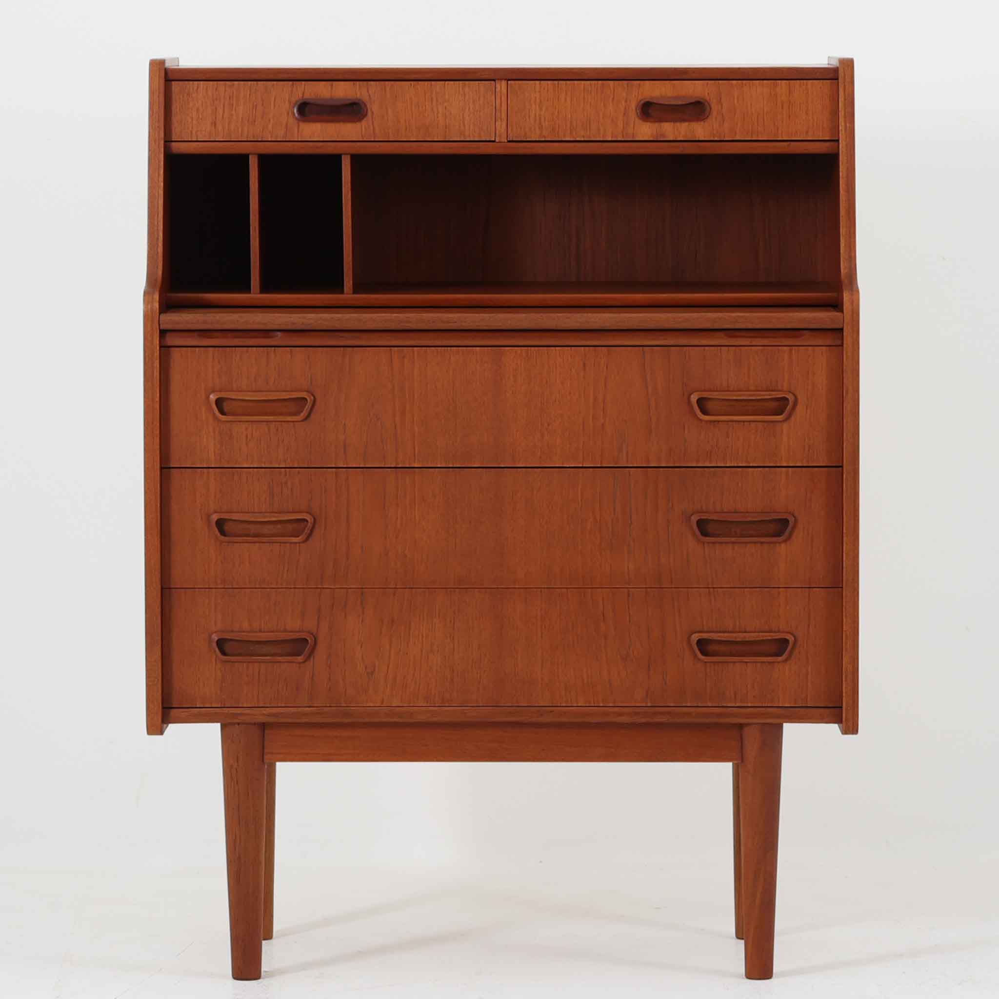 ライティングビューロ チーク 幅76cm デンマーク製 北欧ビンテージ家具