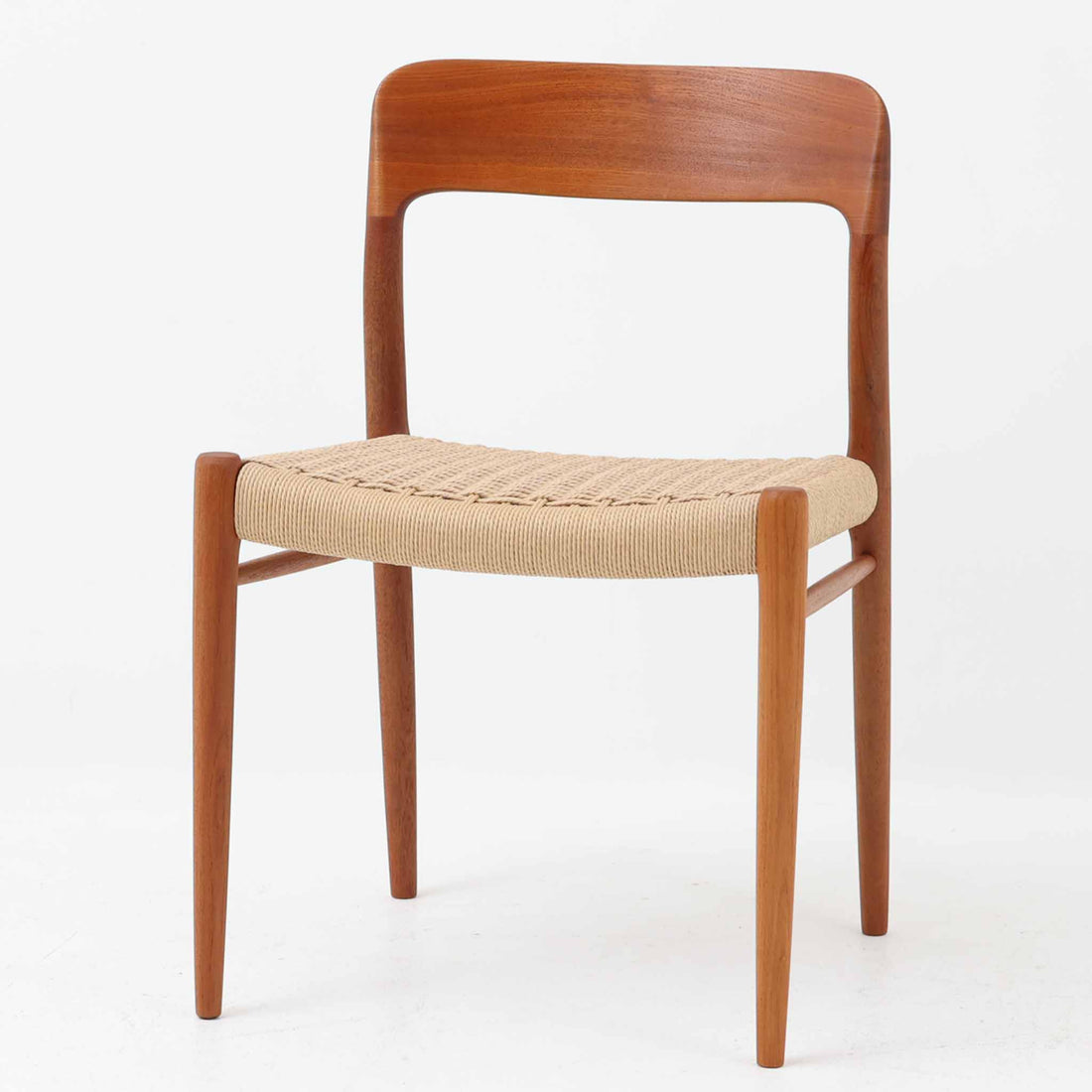 デンマーク　J.L Moller No.75 ダイニングチェア　チーク① N.O.Moller ダイニングチェア Model 75 チーク×ペーパーコード