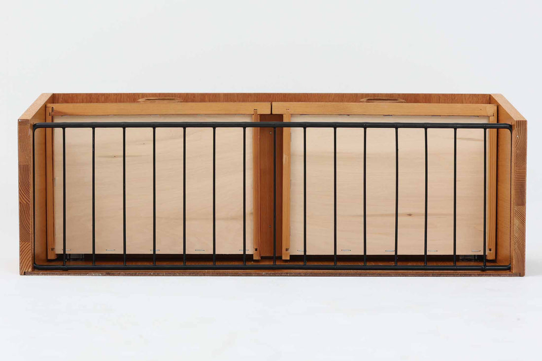 壁掛けシェルフ/ウォールシェルフ ワイドタイプ オーク材 北欧