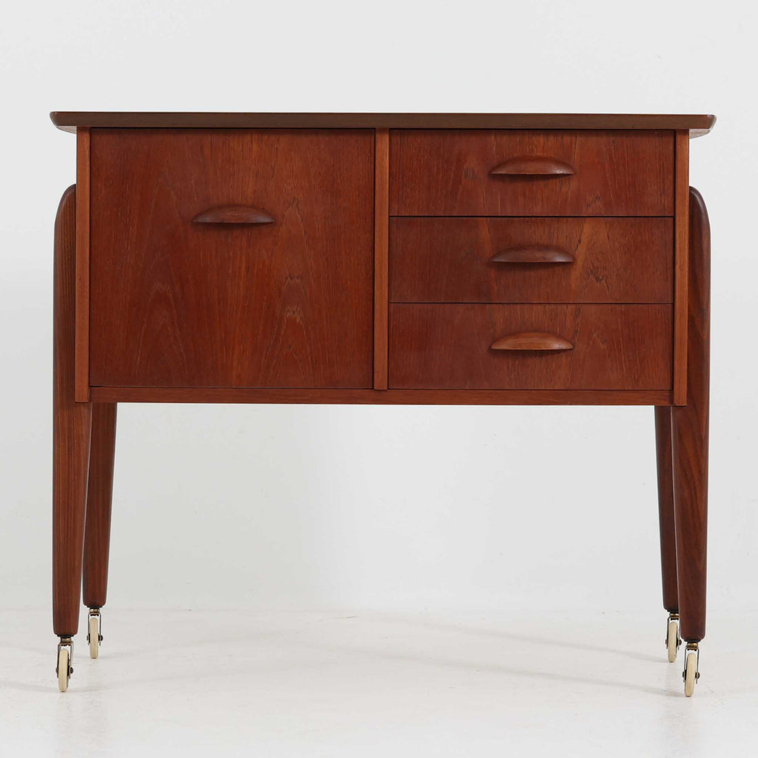 ソーイングテーブル チーク 幅75cm デンマーク製 北欧ビンテージ家具