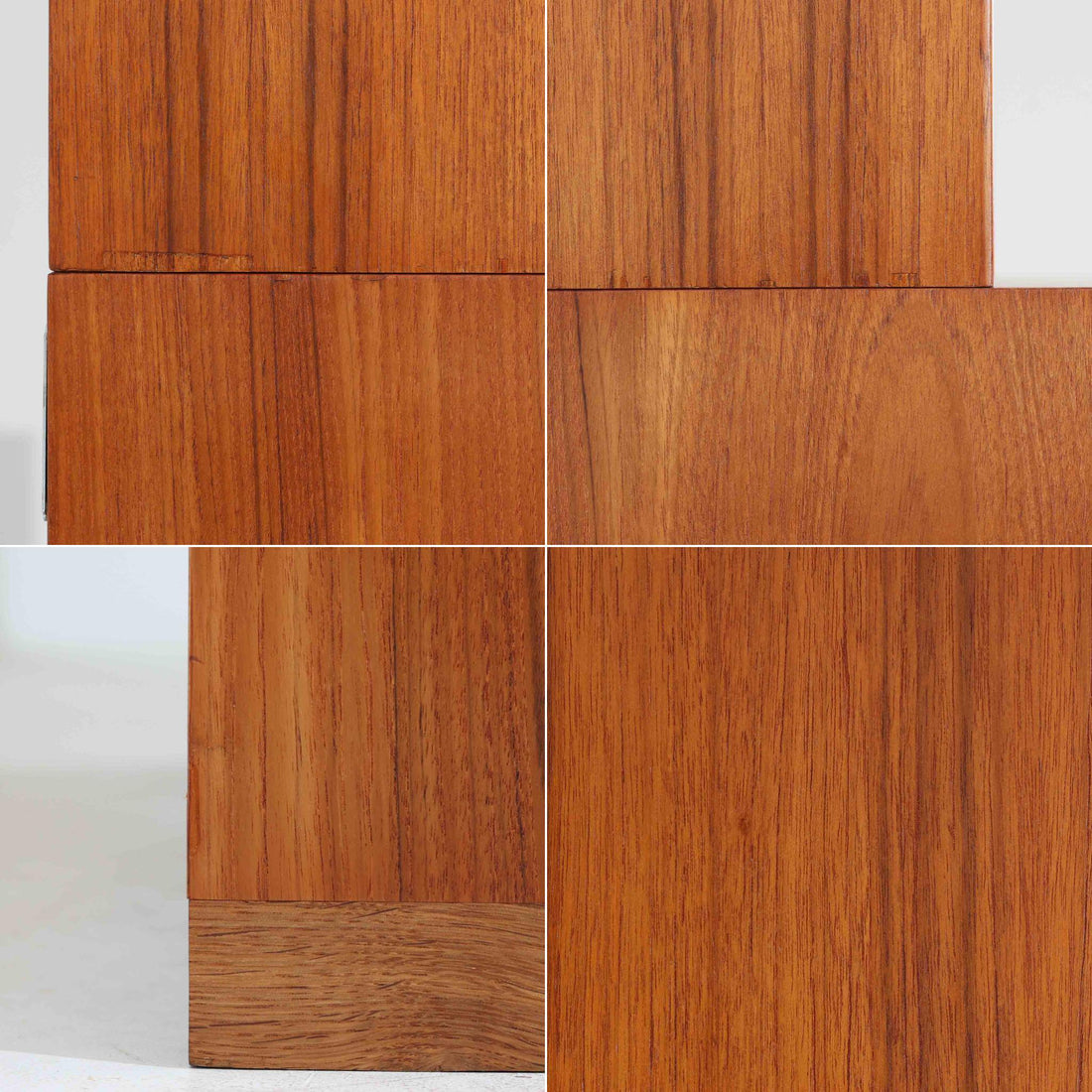 デンマークの巨匠Hans J. Wegner（ハンス・J・ウェグナー）がRY Mobler社のためにデザインしたディスプレイシェルフ「RY5 / RY15」です。上質なチーク材とオーク材を組み合わせ、下段収納部の取手には真鍮を用いた精緻なつくりが特徴です。シンプルながらも素材の美しさが際立ち、ウェグナーらしい温かみのあるデザインに仕上がっています。上段の棚は高さ調整が可能で、下段には仕切り付きの収納スペースを備え、実用性にも優れます。経年により深みを増した木肌の風合いが美しく、リビングや書斎で本や器を飾るなど、多用途に活躍する北欧ビンテージ家具です。