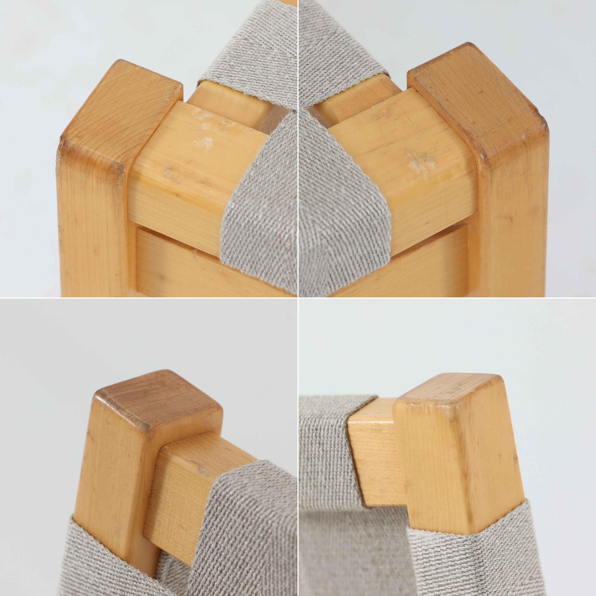 フィンランドを代表する建築家Alvar Aaltoがデザインし、Artek社から発表されたNo.611ダイニングチェアです。フレームには明るく滑らかな質感が魅力のバーチ材を使用し、座面と背もたれにはリネン製のウェビングテープを格子状に編み込むことで、軽やかな印象と快適な座り心地を実現しています。経年により深みを増したバーチ材の色味が味わい深く、シンプルながらも機能美に満ちた佇まいは北欧デザインの真髄を体現した一脚です。