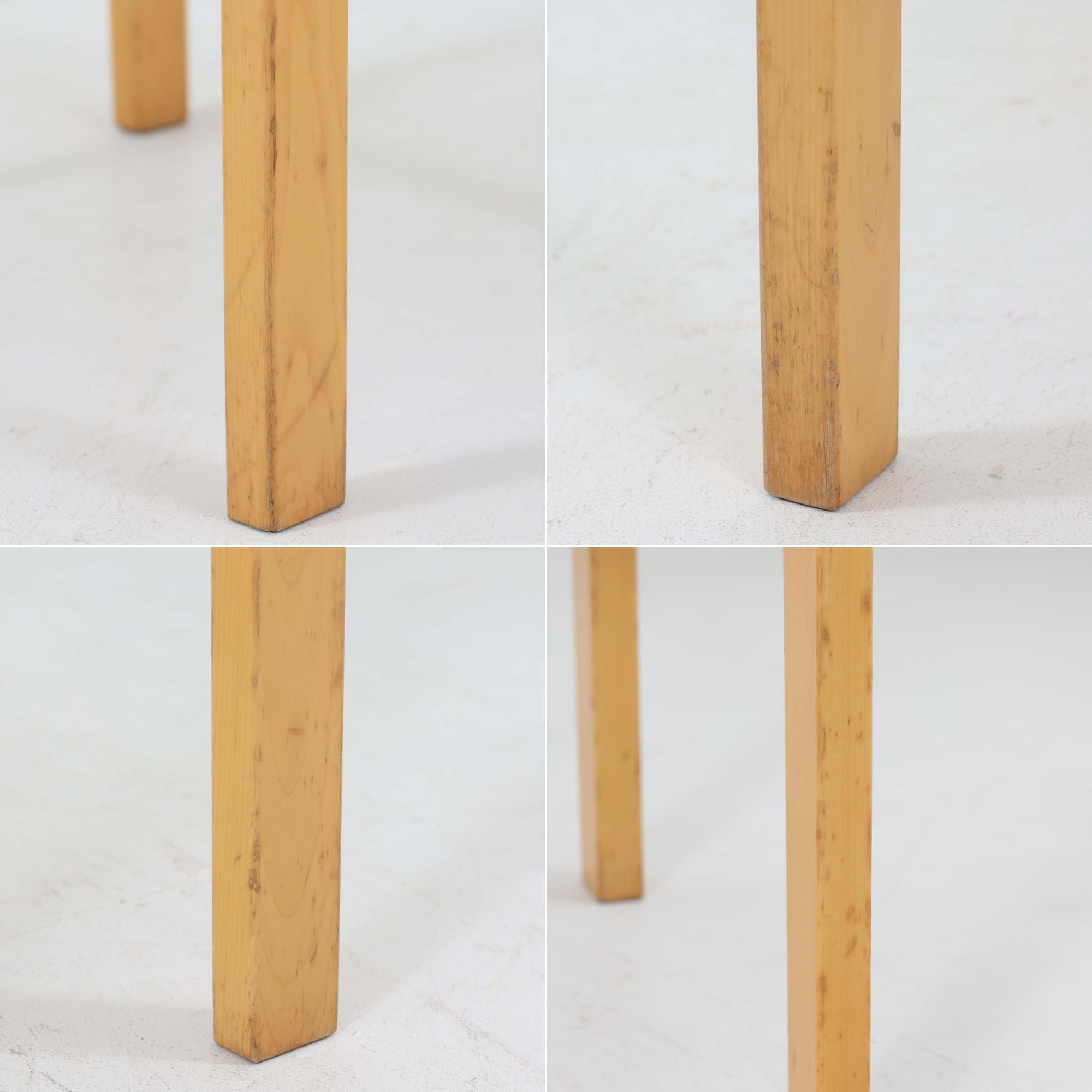 フィンランドを代表する建築家Alvar Aaltoがデザインし、Artek社から発表されたNo.611ダイニングチェアです。フレームには明るく滑らかな質感が魅力のバーチ材を使用し、座面と背もたれにはリネン製のウェビングテープを格子状に編み込むことで、軽やかな印象と快適な座り心地を実現しています。経年により深みを増したバーチ材の色味が味わい深く、シンプルながらも機能美に満ちた佇まいは北欧デザインの真髄を体現した一脚です。