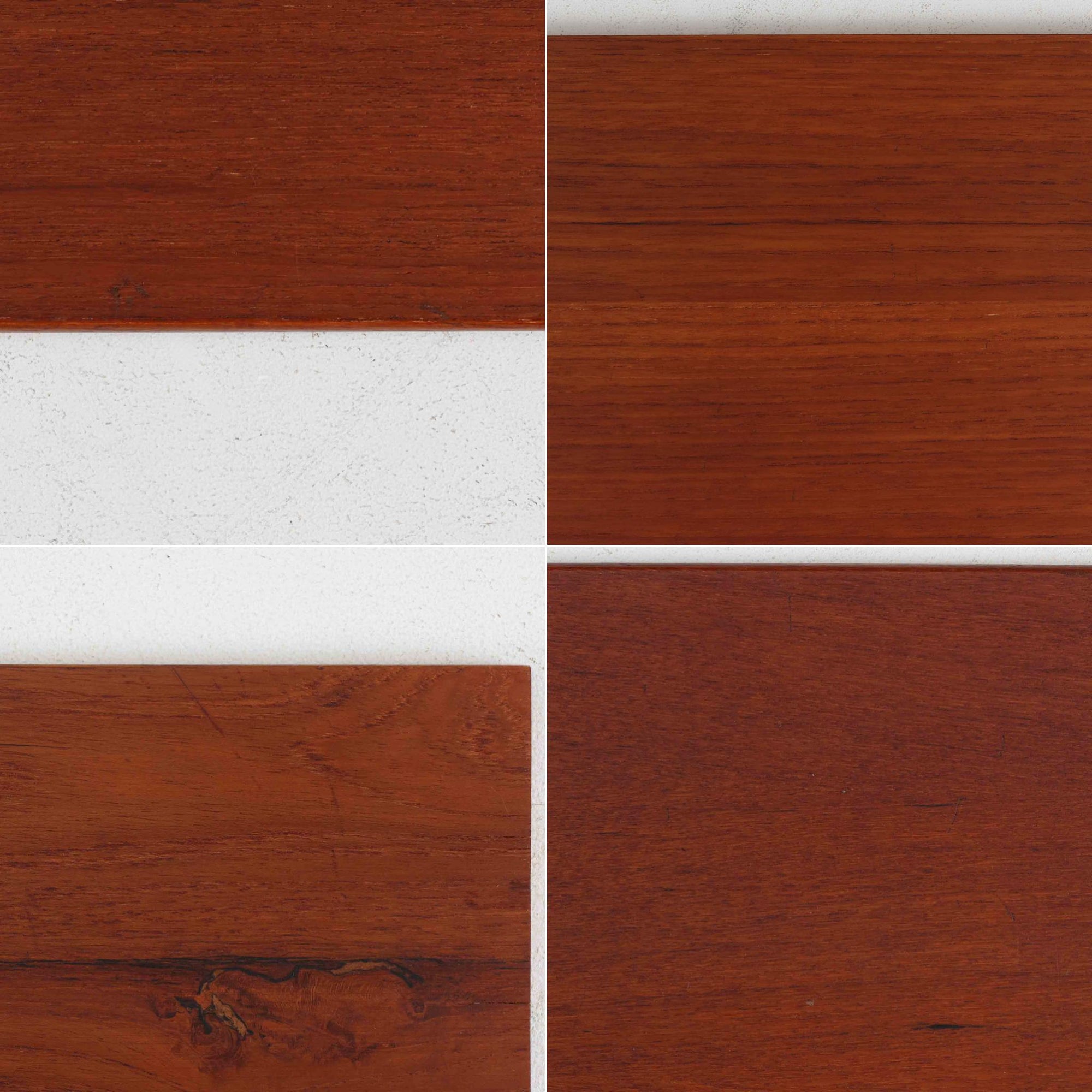 デンマークを代表するデザイナー、Borge Mogensen（ボーエ・モーエンセン）によるFDB社製のチーク材ブックシェルフです。無駄を削ぎ落とした直線的なフォルムと、シンプルで機能的なデザインがモーエンセンらしい魅力を感じさせます。棚板は高さ調整が可能で、収納するものに合わせて柔軟にレイアウトを変えることができます。チークの豊かな木目と深みのある色合いが上品な印象を与え、経年により増した艶や質感も味わい深い一点です。台輪部分までチーク材が使用された希少なタイプで、素材の統一感と高級感が際立ちます。リビングでの書籍収納はもちろん、オブジェや陶器を飾るディスプレイシェルフとしても活躍する北欧ビンテージ家具です。