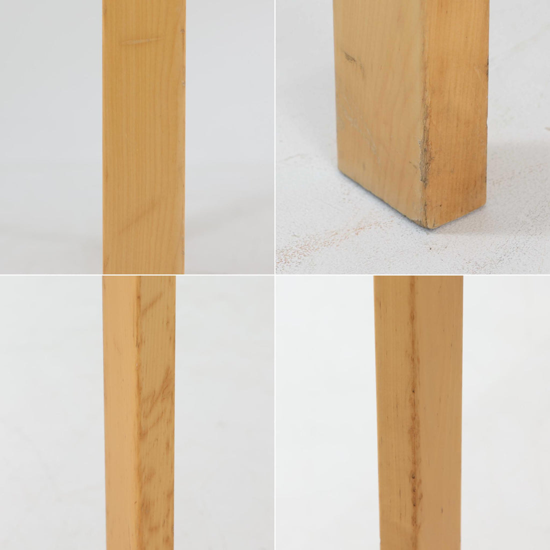 Alvar AaltoがデザインしArtek社より製造されたこちらのダイニングテーブルは、天板に落ち着いたグレートーンのリノリウム、脚部に美しい木肌のバーチ材を用いた北欧モダンデザインの名作で、L字型に曲げられた脚部がアアルトらしい柔らかな造形美を感じさせます。幅120cmの使い勝手のよいサイズ感で、ダイニングやワークスペースにもしっくりと馴染み、機能美と素材感のバランスに優れた一台です。