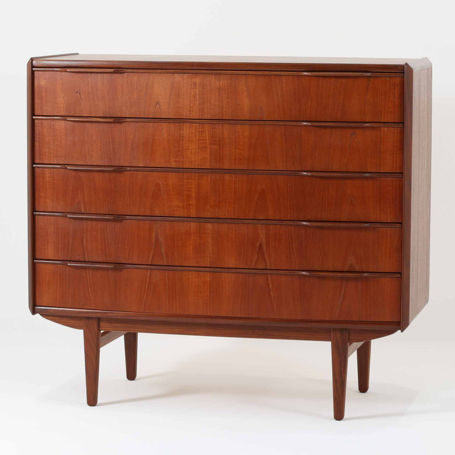 BOARD社製/北欧ヴィンテージ　チーク チェスト 北欧デンマーク 4段ミニチェスト チーク材 ヴィンテージ 中古 小ぶり