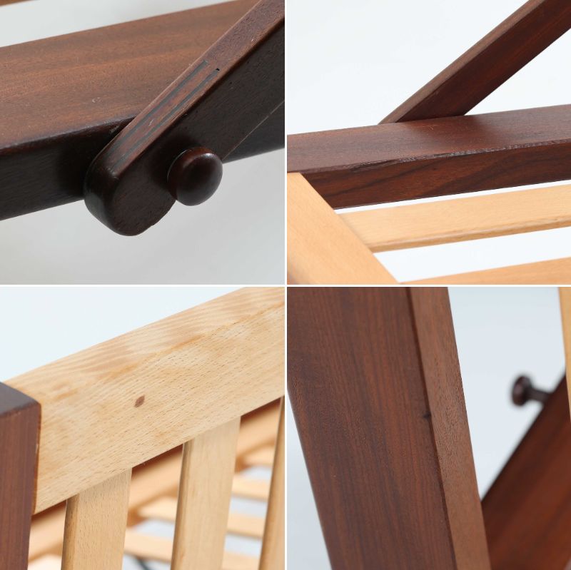 Poul M. Voltherによってデザインされたデイベッドは、機能性と美しさを兼ね備えたビンテージ家具です。ソファとしての使用はもちろん、背もたれを倒すことでリラックスできるベッドとしても使用でき、用途に応じて柔軟に活躍します。フレームにはアフロモシア材が使用されており、深みのある木目と上質な質感が空間に落ち着いた存在感を与えます。アフロモシア材仕様のモデルは流通数が少なく、希少性の高い点も魅力のひとつです。スラット構造による安定感のあるフレームに加え、クッション内部にはスプリングが内包されており、快適な座り心地と寝心地を提供してくれる一台です。