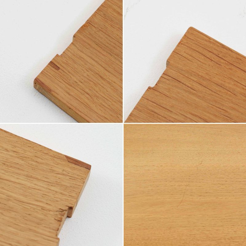 Borge Mogensenがデザインし、Karl Andersson &amp; Sonerが製作したブックシェルフです。オーク材の穏やかな木目を活かした直線的なフォルムは、無駄を削ぎ落としたモーエンセンらしい実直な美しさを感じさせます。幅135cmのゆとりあるサイズで、左右に分かれた収納部には可動棚を備え、書籍や器、オブジェまで柔軟にレイアウト可能。経年により深みを増した木肌が空間に温かみを添える、北欧ビンテージならではの堅実な一台です。