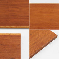 こちらのディスプレイシェルフは、チーク材とオーク材を組み合わせた柔らかなコントラストが魅力の北欧ビンテージ家具で、上部には奥行きの浅い棚板を2段備えた軽やかなディスプレイスペースに加えて天板部には引き棚が設けられており、雑貨や植物、本のレイアウトを楽しみながら作業スペースとしても活用でき、下部のスライド扉収納によって見せる収納と隠す収納を両立できるほか、細身の脚部が全体に浮遊感を与えて空間を圧迫しないバランスの良いデザインに仕上がっており、経年で深まった木肌の温もりも相まってリビングやダイニング、玄関周りにも取り入れやすい一台です。