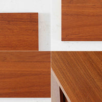 スウェーデン製のこちらのディスプレイシェルフは、チーク材の深みある木目が美しい上段のオープン棚と、下段のスライド扉収納を組み合わせた機能性の高い構成が特徴で、細身のフレームや角を丁寧に面取りした滑らかなフォルムが空間に柔らかな印象をもたらす北欧ビンテージ家具です。書籍や雑貨を見せながら収納でき、下段には日用品をすっきりと隠してしまえるため、リビングやダイニングの整理にも便利で、経年によって深まったチーク材の風合いがインテリアに温かみと落ち着きを添える一台です。