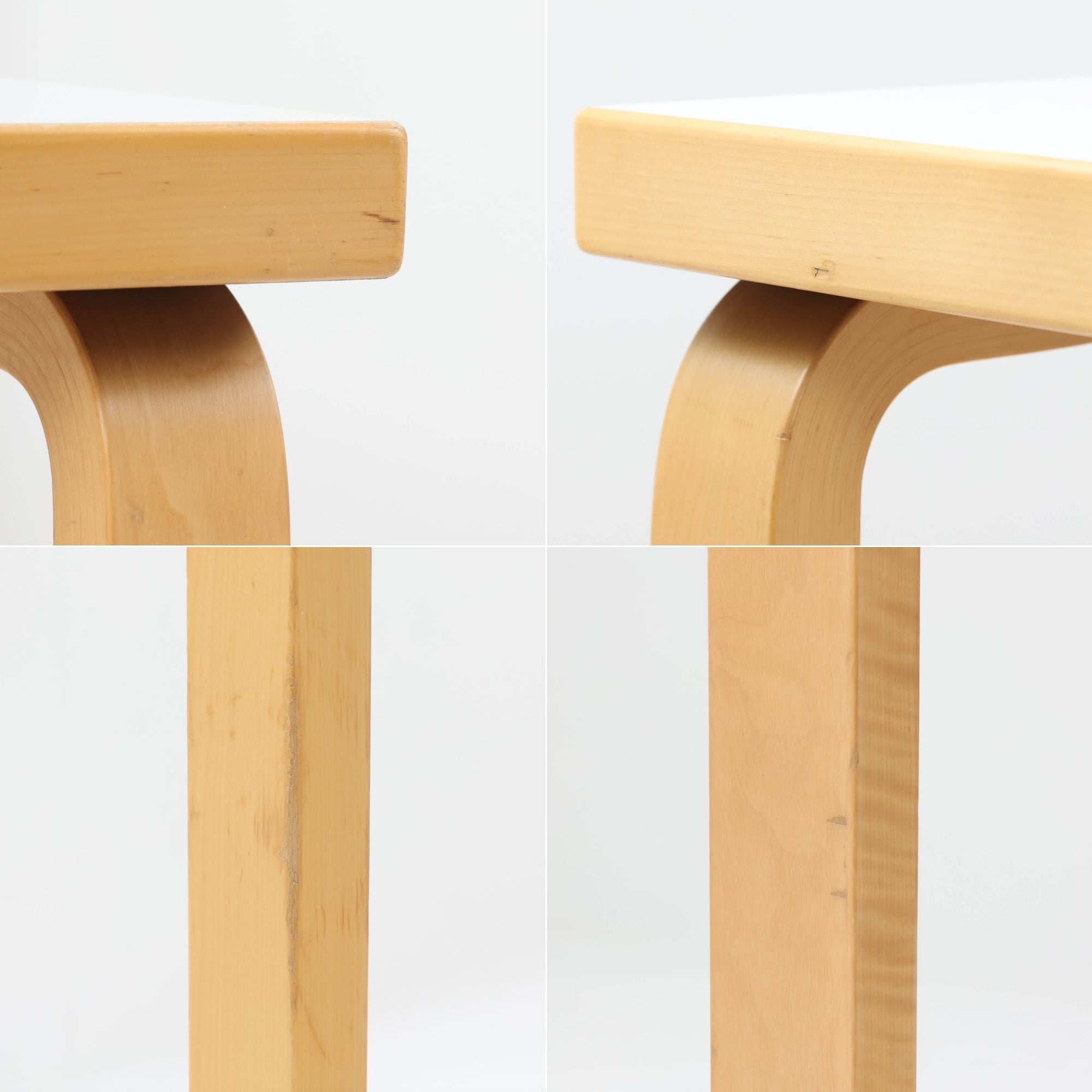 Alvar Aaltoが手掛け、Artekより製造された北欧デザインを代表するダイニングテーブルです。天板には実用性に優れたリノリウム、フレームにはバーチ材を使用し、アアルトならではの美しいLレッグ構造が軽やかな印象を与えます。無駄を削ぎ落としたシンプルなフォルムは空間に自然に溶け込み、幅182cmのゆとりあるサイズでダイニングやワークスペースにも最適です。機能美と耐久性を兼ね備えた名作として長く愛され続けており、経年による風合いも楽しめる北欧ビンテージならではの魅力を備えています。