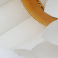 Lars Schiolerがデザインし、Hoyrupが手掛けたモデル「Butterfly」のペンダントライトです。プラスチックシートを幾重にも重ねた有機的なフォルムが特徴で、羽根のように広がるパーツが立体的な陰影を生み出します。点灯時には柔らかな光がシェード全体に拡散し、空間に温かみと奥行きを与える美しい演出が魅力。サイズ感も程よく、リビングやダイニングの主照明として存在感を放ち、北欧ビンテージならではのデザイン性と希少性を楽しめる一灯です。