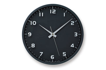 レムノス　シンプルなウォールクロック/電波時計　直径30cm　nine clock