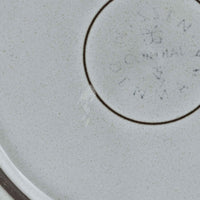 デンマークを代表するデザイナー、イェンス・H・クイストゴーによる「Cordial（コーディアル）」シリーズのヴィンテージ・トリオセット（ティーカップ、ソーサー、プレート）です。1960年代にKronjydenから制作が始まったシリーズは、その後Nissen、Bing&Grondahlと引き継がれ長く愛されたシリーズとなりました。淡いグレーのストーンウェアにハートを連想させる繊細な型押し模様が施されており、デンマークではスウェーデンやフィンランドの陶器メーカーと並んで今でも非常に人気のある商品となります。