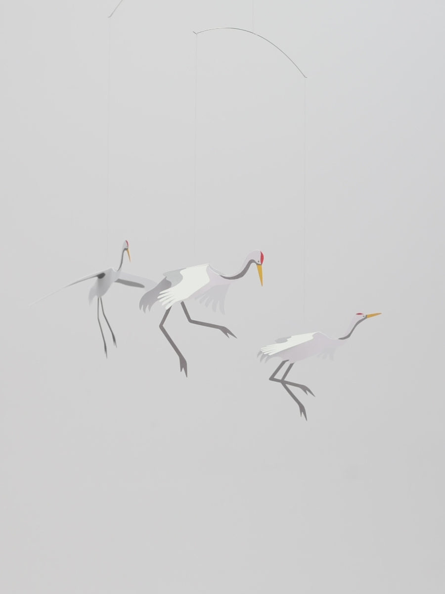 モビール 北欧 デンマーク製 Crane Dance 鶴の舞 お正月
