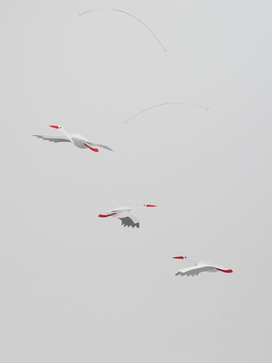 モビール 北欧 デンマーク製 Danish Lucky Storks コウノトリ