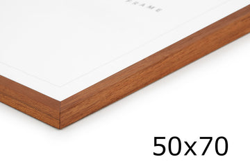 チーク無垢材天然木のシンプルなポスターフレーム　50x70cm
