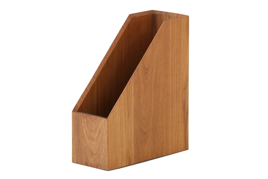 チーク材天然木のファイルボックス　A4縦型サイズ