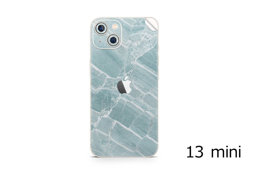 iPhone 13 mini　スキンシール/保護シール　Mint Marble