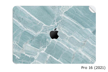 MacBook Pro 16インチ M1 2021年モデル　スキンシール/保護シール　Mint Marble