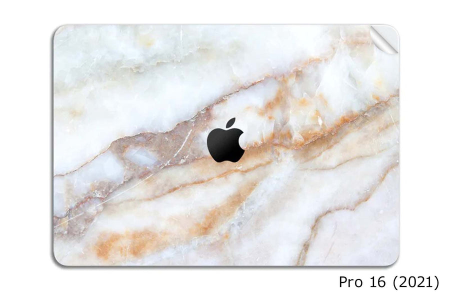 MacBook Pro 16インチ M1 2021年モデル　スキンシール/保護シール　Vanilla Marble