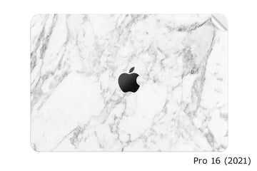 MacBook Pro 16インチ M1 2021年モデル　スキンシール/保護シール　White Marble