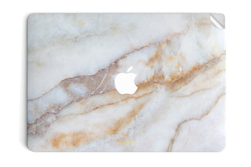 【在庫限り】MacBook Air/Pro 13インチ スキンシール/保護シール Vanilla Marble  (天板シールのみ)