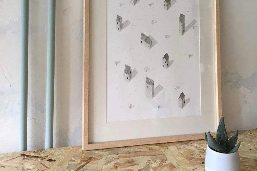 【在庫限り】ポスター/アートプリント　tiny houses　A3