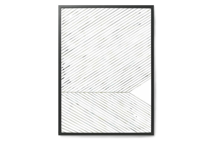 ポスター/アートプリント　50×70cm　Leaf lines (green)