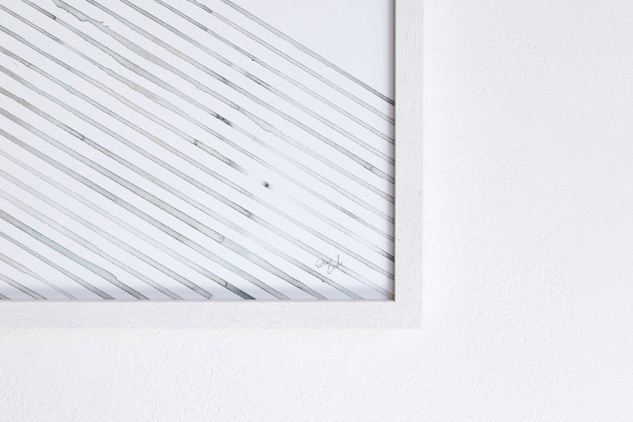 ポスター/アートプリント　50×70cm　Leaf lines (green)