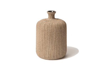 フラワーベース/一輪挿し　BOTTLE　サンドミディアムストライプ　高さ11cm