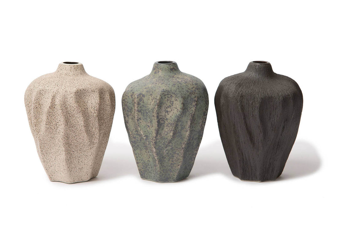 フラワーベース/一輪挿し　FLOWER SEED No1　グリーンメランジ　高さ11cm