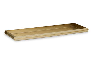 ゴールドカラーのモダンなデコレーショントレイ　KODIAK　ロング　51×17cm