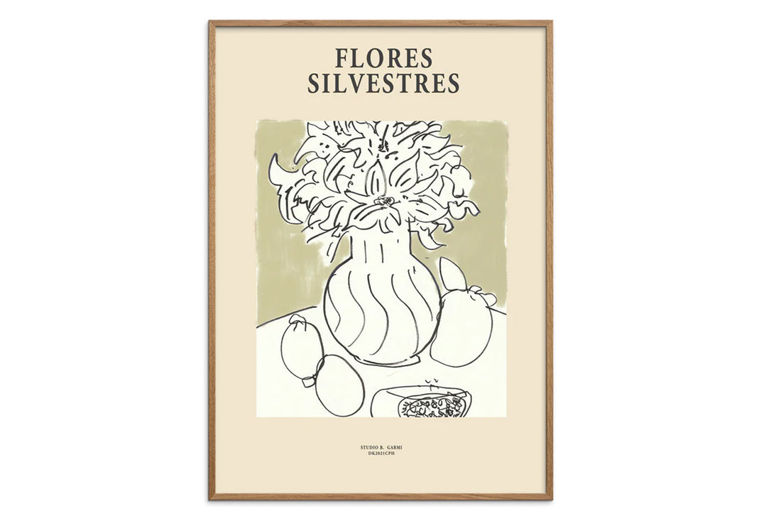 ポスター/アートプリント　50×70cm　Flores Silvestres en florero