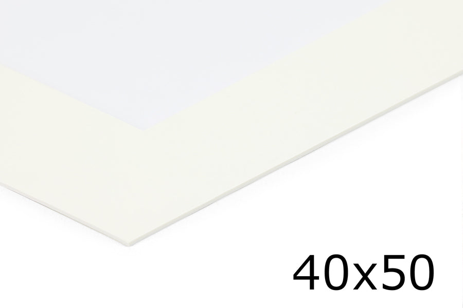 PassepartOut　額装用窓抜きマット台紙　40×50cmフレーム用　ホワイト