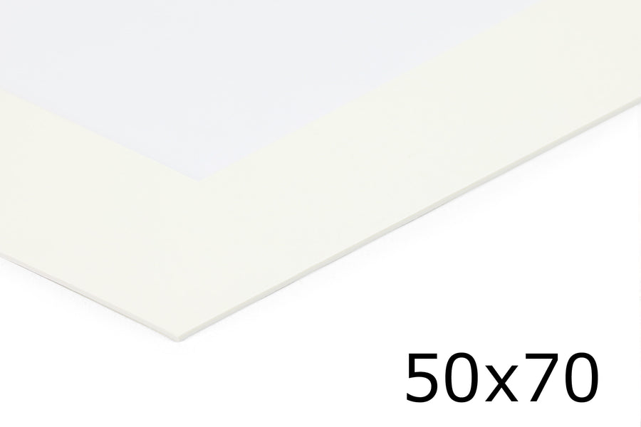 PassepartOut　額装用窓抜きマット台紙　50×70cmフレーム用　ホワイト