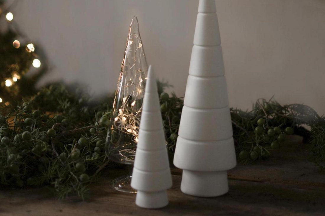クリアガラス製のモミの木オブジェ/クリスマスツリー　Granbo　Mサイズ　高さ15cm