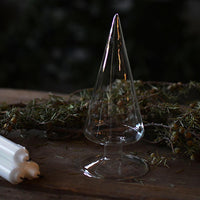 クリアガラス製のモミの木オブジェ/クリスマスツリー　Granbo　Lサイズ　高さ20cm