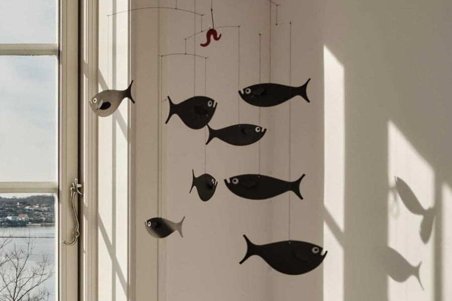 北欧デンマークモビール　Shoal of Fish　魚釣り