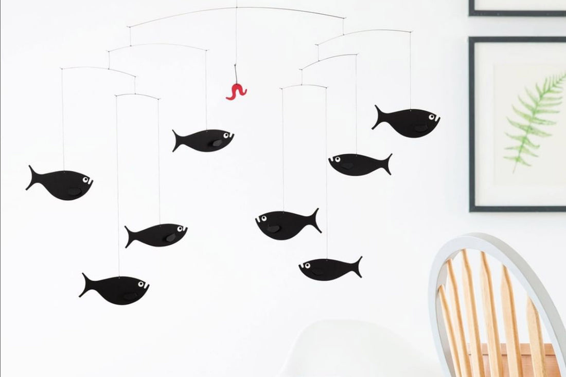 北欧デンマークモビール　Shoal of Fish　魚釣り