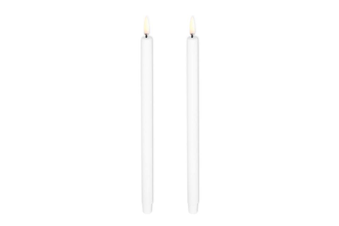 LED テーパーキャンドル　直径1.3×長さ25cm　ノルディックホワイト　2本セット