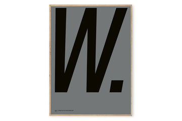 アルファベット　ポスター/アートプリント　50×70cm　Berlingske - W.